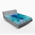 thumbnail image 1 of Ambesonne Teal Fitted Sheet, Modern Creative Art, California King, Teal Blue, 1 of 3