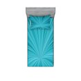 thumbnail image 1 of Ambesonne Teal Fitted Sheet & Pillow Sham Set, Abstract Vortex Design, Twinxl, Turquoise Teal, 1 of 2