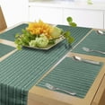 thumbnail image 1 of Ambesonne Teal Green Table Runner & Placemats, Gem Like Forms Design, Placemat 4 pcs + Runner 16"x90", Teal Pale Teal and Sea Green, 1 of 2