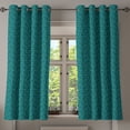 thumbnail image 1 of Ambesonne Teal Grommet Curtain, Abstract Modern Line Art, 50" x 54", Teal Turquoise, 1 of 6
