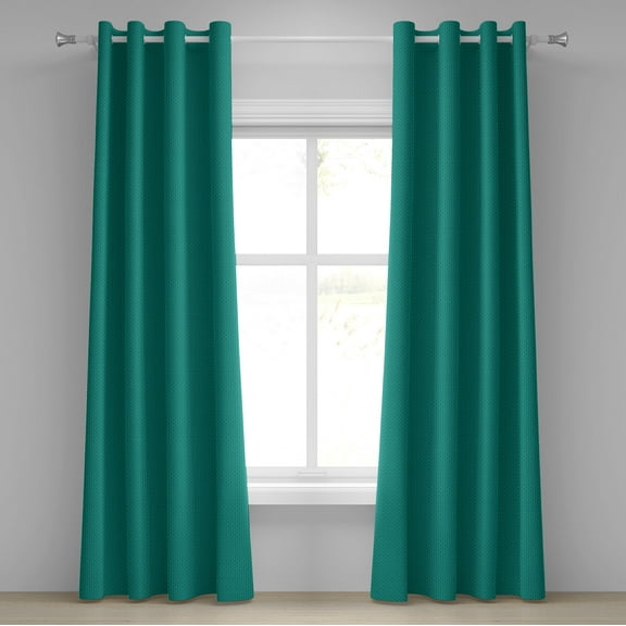 Ambesonne Teal Grommet Curtain, Knitting Sewing Hobby, 50" x 72", Teal