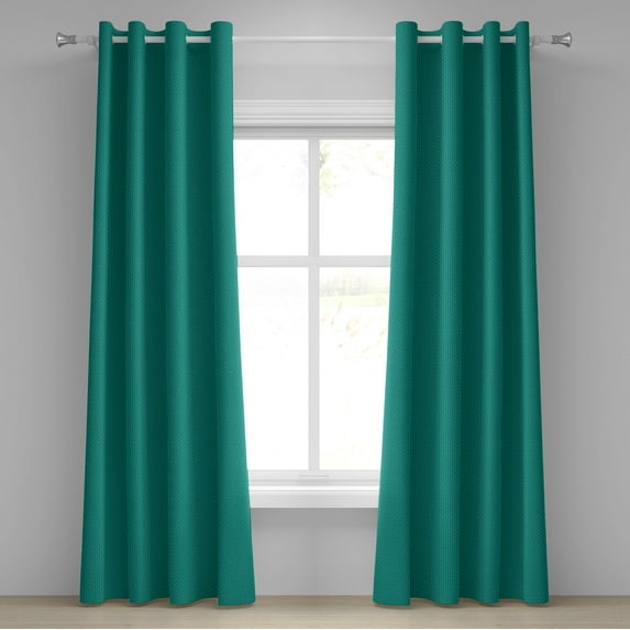 Ambesonne Teal Grommet Curtain, Knitting Sewing Hobby, 50" x 84", Teal