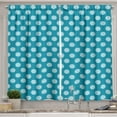 thumbnail image 1 of Ambesonne Teal Kitchen Curtains, Polka Dots Soft Sea Colors, 55"x45", Teal Pale Blue, 1 of 3