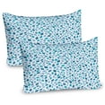 thumbnail image 1 of Ambesonne Teal Pillow Sham 2 Pack, Abstract Mosaic Blue Tones, 30"x20", Slate Blue Turquoise, 1 of 3