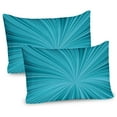 thumbnail image 1 of Ambesonne Teal Pillow Sham 2 Pack, Abstract Vortex Design, 30"x20", Turquoise Teal, 1 of 3