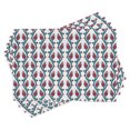 thumbnail image 1 of Ambesonne Teal Place Mats Set of 4, Ottoman Style Floral Art, Standard Size, Red Teal, 1 of 6