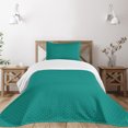 thumbnail image 1 of Ambesonne Teal Quilted Bedspread Set 2 Pcs, Knitting Sewing Hobby, Twin Size, Teal, 1 of 4