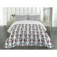 thumbnail image 1 of Ambesonne Teal Quilted Bedspread Set 3 Pcs, Ottoman Style Floral Art, Queen Size, Red Teal, 1 of 5