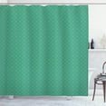 thumbnail image 1 of Ambesonne Teal Shower Curtain, Christmas Stars Dotted Lines, 69"Wx75"L, Apple Green and Dark Seafoam, 1 of 4