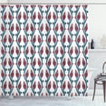 thumbnail image 1 of Ambesonne Teal Shower Curtain, Ottoman Style Floral Art, 69"Wx75"L, Red Teal, 1 of 5