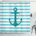 thumbnail image 1 of Ambesonne Teal Shower Curtain, Ship Anchor Marine Life, 69"Wx70"L, Turquoise White and Teal, 1 of 3