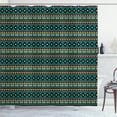 thumbnail image 1 of Ambesonne Teal Stripe Shower Curtain, Ethnic Aztec Inspired, 69"Wx84"L, Multicolor and Teal, 1 of 4