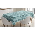 thumbnail image 1 of Ambesonne Teal Tablecloth Rectangular Table Cover, Ornate Winter Snowflakes, 52"x70", Pale Blue Teal Grey, 1 of 4