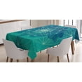 thumbnail image 1 of Ambesonne Teal Tablecloth Rectangular Table Cover, Tree with Shapes, 60"x90", Petrol Blue Green, 1 of 4