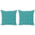 thumbnail image 1 of Ambesonne Teal Throw Pillow Cover 2 Pack, Fish Nautical Animal Art, 16", Teal, 1 of 2