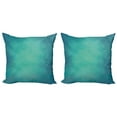 thumbnail image 1 of Ambesonne Teal Throw Pillow Cover 2 Pack, Retro Grunge Tranquil, 18", Turquoise Blue, 1 of 7