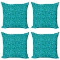 thumbnail image 1 of Ambesonne Teal Throw Pillow Cover 4 Pack, Triangles Squares Modern, 20", Turquoise Aqua, 1 of 2