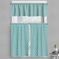 thumbnail image 1 of Ambesonne Teal Valance & Curtain, Design Vibrant, 55"x30", Teal White, 1 of 6