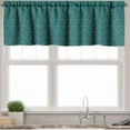 thumbnail image 1 of Ambesonne Teal Valance Pack of 2, Abstract Modern Line Art, 54"X18", Teal Turquoise, 1 of 5