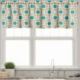 thumbnail image 1 of Ambesonne Teal Valance Pack of 2, Oriental Eastern Design, 54"X12", Mustard Teal and Grey, 1 of 5