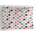 thumbnail image 1 of Ambesonne Teal and White Pillow Sham, Colorful Hipster, 36" X 20", Multicolor, 1 of 2