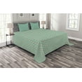 thumbnail image 1 of Ambesonne Teal and White Quilted Bedspread Set 3 Pcs, Floral Moroccan, Queen Size, Multicolor, 1 of 3