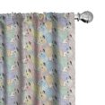 thumbnail image 1 of Ambesonne Teen Room Curtains, Alpacas, Pair of 28"x63", Multicolor, 1 of 5