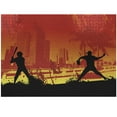 thumbnail image 1 of Ambesonne Teen Room Jigsaw Puzzle, Baseball in the City, Heirloom-Quality Fun Activity for Family Durable Cardboard, 1000 pcs, Red Yellow Black, 1 of 6