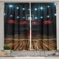 thumbnail image 1 of Ambesonne Teen Room Kitchen Curtains, Arena Stadium Sports, 55"x39", Multicolor, 1 of 1