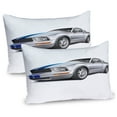 thumbnail image 1 of Ambesonne Teen Room Pillow Sham 2 Pack, Cool Speed Car, 26"x20", Grey Grey Blue, 1 of 3
