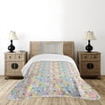 thumbnail image 1 of Ambesonne Teen Room Quilted Bedspread Set 2 Pcs, Alpacas, Twin Size, Multicolor, 1 of 6