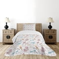 thumbnail image 1 of Ambesonne Teen Room Quilted Bedspread Set 2 Pcs, Summer Graphic, Twin Size, Multicolor, 1 of 6