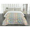 thumbnail image 1 of Ambesonne Teen Room Quilted Bedspread Set 3 Pcs, Alpacas, Queen Size, Multicolor, 1 of 5