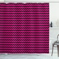 thumbnail image 1 of Ambesonne Teen Room Shower Curtain, Chevron Lines Curves, 69"Wx70"L, Magenta and Black, 1 of 3