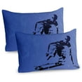 thumbnail image 1 of Ambesonne Teenage Pillow Sham 2 Pack, Abstract Vector Skaters, 30"x20", Violet Blue Black, 1 of 3