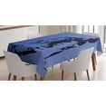 thumbnail image 1 of Ambesonne Teenage Tablecloth Rectangular Table Cover, Abstract Vector Skaters, 60"x84", Violet Blue Black, 1 of 4