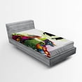 thumbnail image 1 of Ambesonne Teenager Fitted Sheet, Scater Boy Colorful, Twin XL Size, Multicolor, 1 of 2