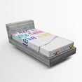 thumbnail image 1 of Ambesonne Tennis Fitted Sheet, Dont Wanna Take Shower Pug, Twin Size, Pale Green Brown and White, 1 of 2