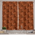thumbnail image 1 of Ambesonne Terracotta Kitchen Curtains, Triangles Cinnamon Hues, 55"x30", Redwood and Burnt Orange, 1 of 3
