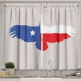 thumbnail image 1 of Ambesonne Texas Star Kitchen Curtains, Bald Eagle Design, 55"x45", Violet Blue Vermilion, 1 of 1