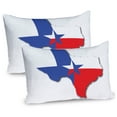 thumbnail image 1 of Ambesonne Texas Star Pillow Sham 2 Pack, Map Outline Flag, 30"x20", Violet Blue Vermilion, 1 of 3