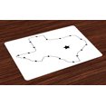 thumbnail image 1 of Ambesonne Texas Star Place Mats Set of 4, Barbed Wire Map, Standard Size, Black and White, 1 of 4