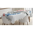 thumbnail image 1 of Ambesonne Texas Star Tablecloth Rectangular Table Cover, American South Motif, 60"x90", Vermilion Pale Grey, 1 of 4
