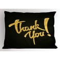 thumbnail image 1 of Ambesonne Thank You Pillow Sham, Thankful Phrase Simple, 36" X 20", Pine Green Yellow, 1 of 2