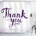 thumbnail image 1 of Ambesonne Thank You Shower Curtain, Spots Paintbrush Strokes, 69"Wx84"L, Dark Purple Violet, 1 of 5