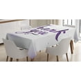 thumbnail image 1 of Ambesonne Thank You Tablecloth Rectangular Table Cover, Spots Paintbrush Strokes, 60"x90", Dark Purple Violet, 1 of 4
