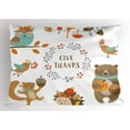 thumbnail image 1 of Ambesonne Thanksgiving Pillow Sham, Cartoon Festival, 36" X 20", Multicolor, 1 of 2