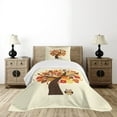 thumbnail image 1 of Ambesonne Thanksgiving Quilted Bedspread Set 2 Pcs, Abstract Tree, Twin Size, Multicolor, 1 of 3