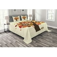 thumbnail image 1 of Ambesonne Thanksgiving Quilted Bedspread Set 3 Pcs, Abstract Tree, Queen Size, Multicolor, 1 of 3