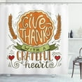 thumbnail image 1 of Ambesonne Thanksgiving Shower Curtain, Give Thanks Words, 69"Wx70"L, Multicolor, 1 of 3